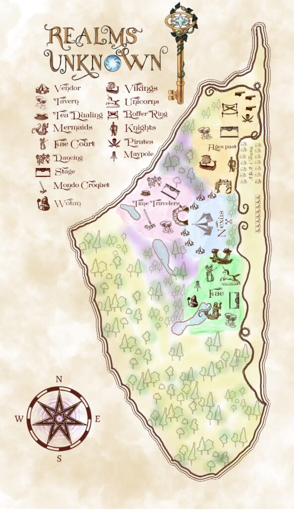 Map of The Realms Unknown Festival Grounds